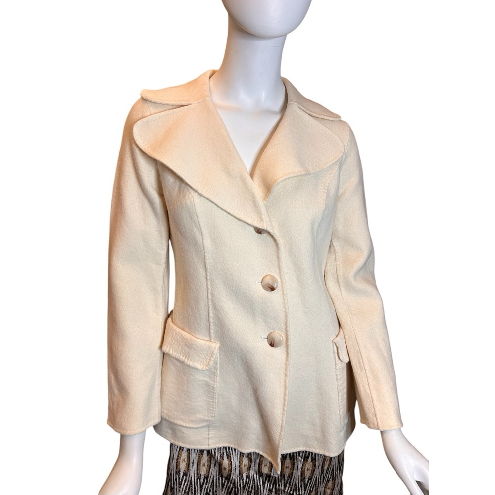 Talbots Wool Blazer Cream Size 10